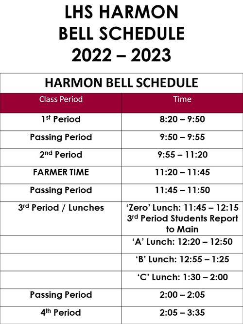 Bell Schedule